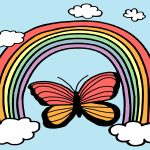 Rainbow Pictures Images 4 - Rainbow with Butterfly
