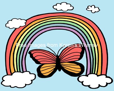 Rainbow Pictures Images 4 - Rainbow with Butterfly
