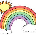 Rainbow Clip Art 3 - Rainbow with Sun