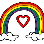 Rainbow Clip Art 4 - Rainbow with Heart
