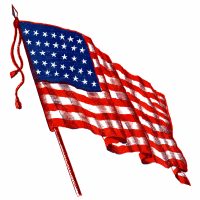 Waving American Flags