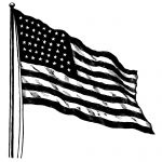 American Flag Black And White 3