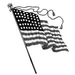 American Flag Black And White 4
