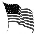 American Flag Black And White 7