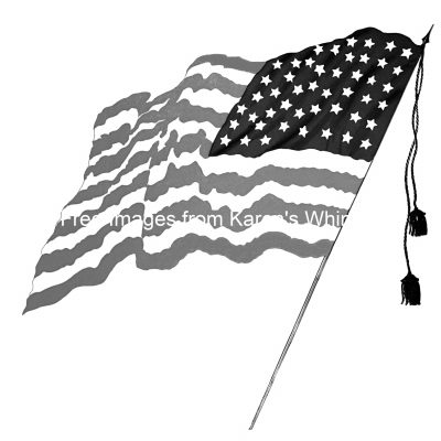 American Flag Black And White 10