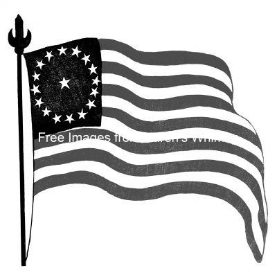 American Flag Black And White 11