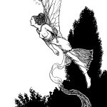 Drawings of Fairies 1 - Fairy in a Garden