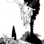 Drawings of Fairies 2 - Fairy Watches a Maiden