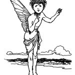 Drawings of Fairies 3 - A Boy Fairy by the Sea
