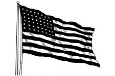 Black And White Us Flag 10