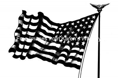 Black And White Us Flag 9