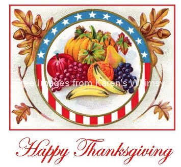 Thanksgiving Greeting Cards 3 - Patriotic Fruit
