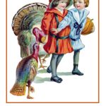 Happy Thanksgiving Greetings 1 - Kids with Turkeys