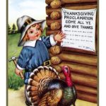 Happy Thanksgiving Greetings 3 - Boy and Turkey