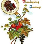 Happy Thanksgiving Greetings 5 - Fall Foliage and Fruits