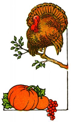 Thanksgiving Art 5 - Turkey in a Tree