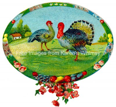 Free Thanksgiving Clip Art 2 - Decorative Turkeys