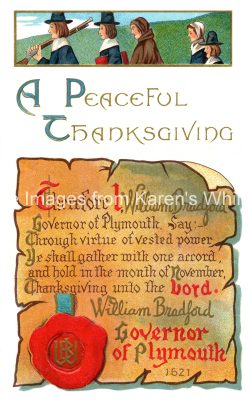 Free Thanksgiving Clip Art 6 - Peace in Plymouth