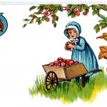 Thanksgiving Clip Art Free 3 - Girl Picks Apples