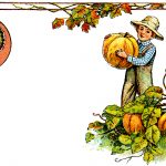 Thanksgiving Clip Art Free 4 - Boy with Pumpkins