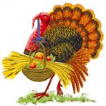 Turkey Clipart 7 - Turkey with a Basket