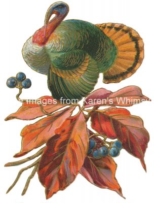 Free Turkey Clipart 2 - Turkey on Leaves