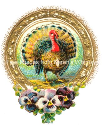 Free Turkey Clipart 6 - Turkey in Gold