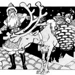 Pictures of Christmas 9 - Santa and a Reindeer