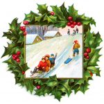Christmas Drawings 3 - Children Sledding