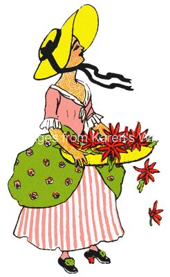 Christmas Graphics 2 - Girl with Poinsettia