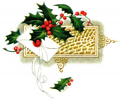 Christmas Graphics 3 - Letter and Holly