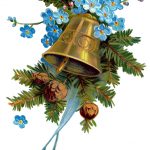 Christmas Bells 5 - Bell and Blue Flowers