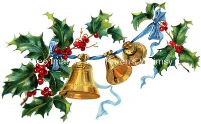Christmas Bells 6 - Bells and Blue Ribbon