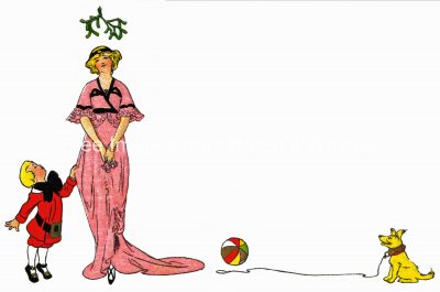 Christmas Illustrations 2 - Girl and Mistletoe