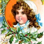 Free Christmas Images 6 - Girl with Holly