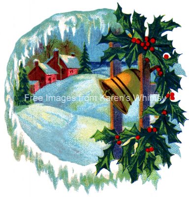 Free Christmas Images 3 - Frosty Holiday Scene