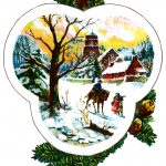 Free Christmas Art 3 - House in the Woods
