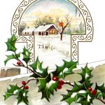 Free Christmas Art 5 - Home and Holly