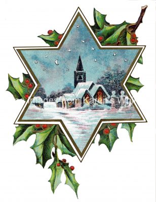 Christmas Stars 1 - Church and Steeple