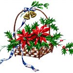 Christmas Holly 2 - Basket of Poinsettia