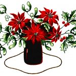 Christmas Holly 5 - Mistletoe and Poinsettia
