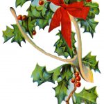 Holly Leaves 4 - Ribbon and Wishbone