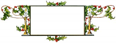 Holly Images 2 - Holly Frame with Candlesticks