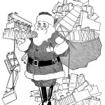 Santa Claus Illustrations 3 - Santa Overloaded