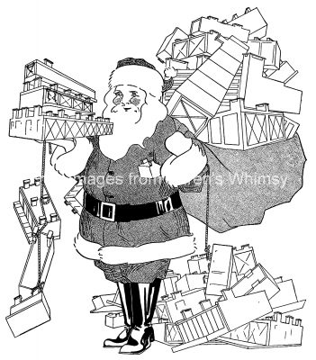 Santa Claus Illustrations 3 - Santa Overloaded