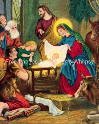Nativity Clip Art 5 - Adoring Mother