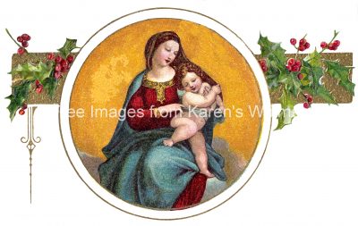 Nativity 6 - Mother and Child with Holly