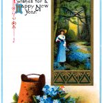 New Year Clip Art 1 - Girl by a Stream