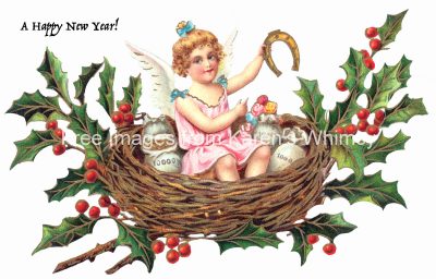 Happy New Year Clip Art 4 - Holiday Angel