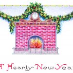 New Year Clipart 6 - Cozy Fireplace